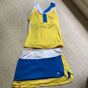 Vintage WILSON Matching TENNIS top and skirt❤️SMALL / Excellent condition